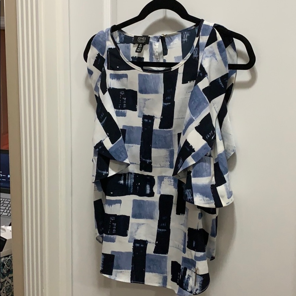 BOGO Jones New York Ruffled Sleeveless Blouse